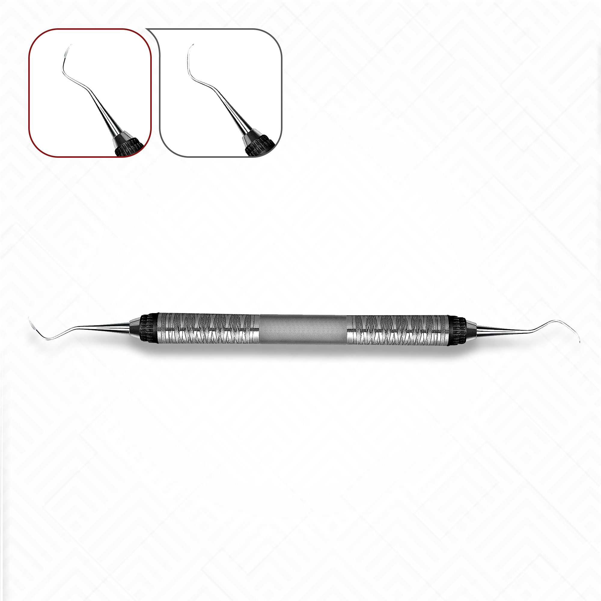 thumbnail image 2 of Periodontal Universal Curettes 13/14 – Subgingival Scaling Scaler, Hollow Handle, Medentra 2 of 6